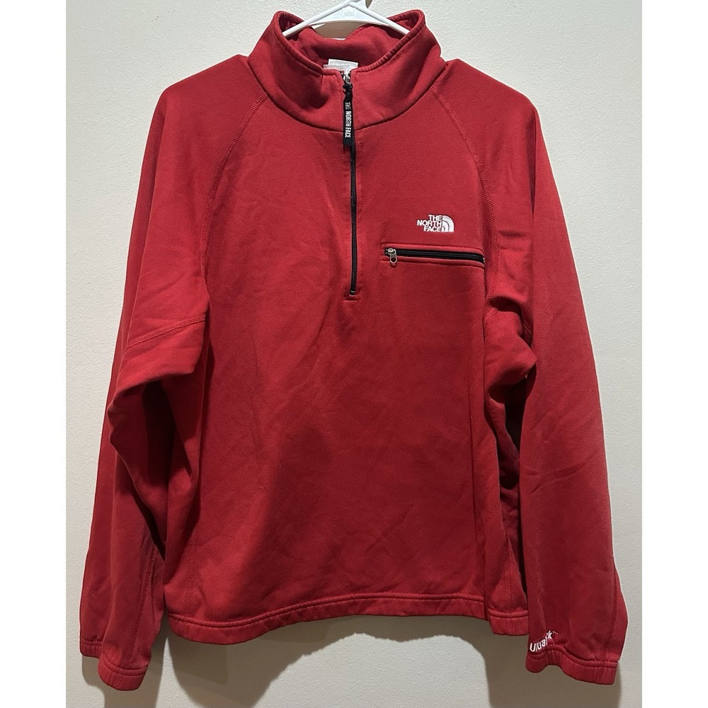 The North Face Men's Made In The USA Ultrawick Quarter Zip Pullover Size M - Red